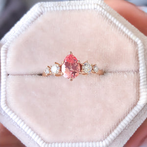 Betty Champagne Sapphire Diamond/Mossanite Ring - MANARI.eu