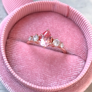 Betty Champagne Sapphire Diamond/Mossanite Ring - MANARI.eu