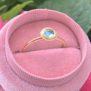 Dalia Blue Topaz Rose Cut Ring - MANARI.eu
