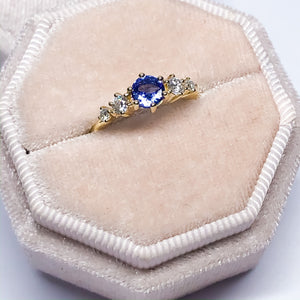 Betty Tanzanite Diamond/Mossanite Ring - MANARI.eu