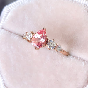 Betty Champagne Sapphire Diamond/Mossanite Ring - MANARI.eu