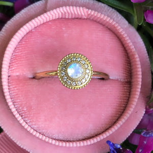 Leila Moonstone Diamond Ring - MANARI.eu