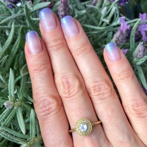 Leila Moonstone Diamond Ring - MANARI.eu