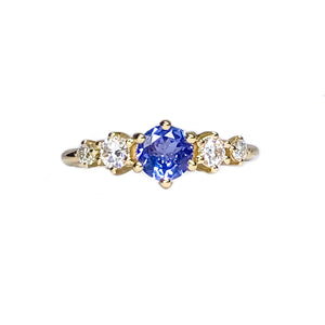 Betty Tanzanite Diamond/Mossanite Ring - MANARI.eu