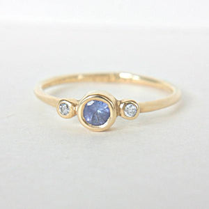 Tanzanite and Diamond Ring 14k White Gold - MANARI.eu