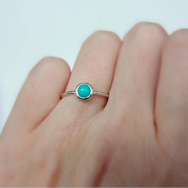 Turquoise Gold Ring 14k - MANARI.eu